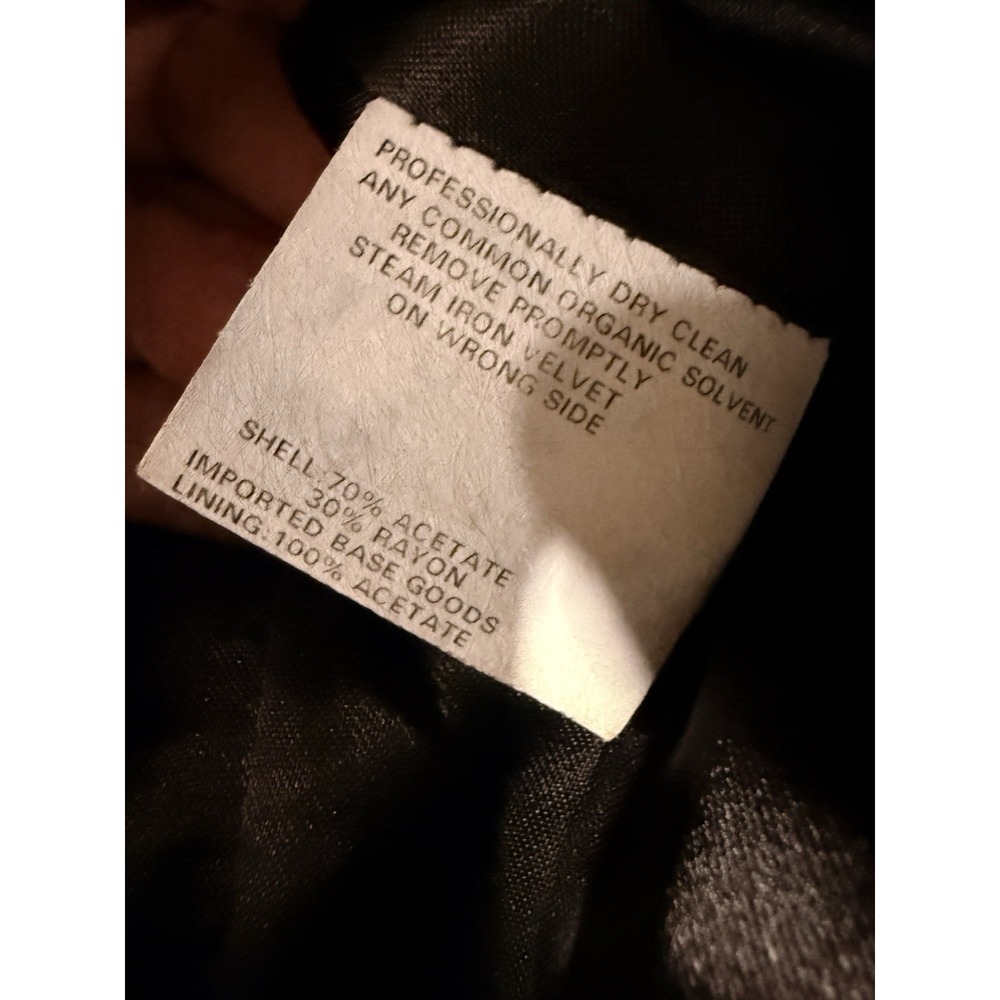 Scott McClintock Gown 10 Vintage Velvet Strapless Maxi Black Silver Embroidered - Picture 8 of 9
